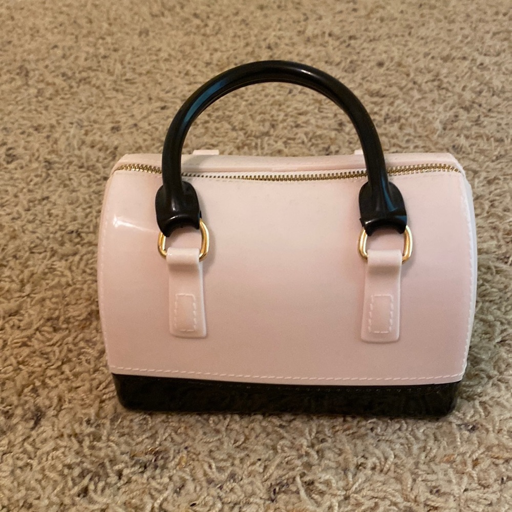 Black and white mini purse